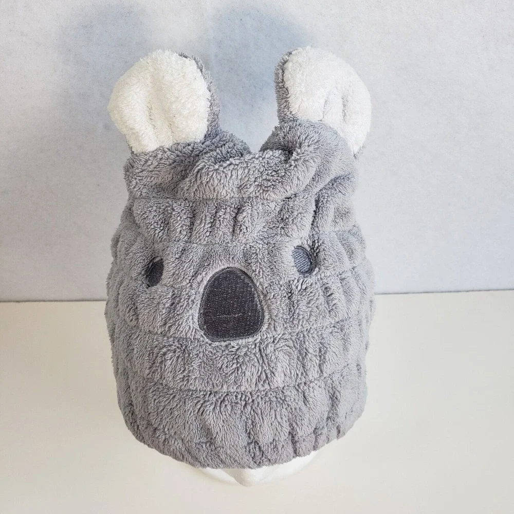 Children Youth Winter Beanie Hat Autumn Soft Warm Cute Animal Face Cap Gray